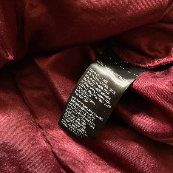 WHBM red floral-jacquard fit-and-flare dress - Picture 4 of 5